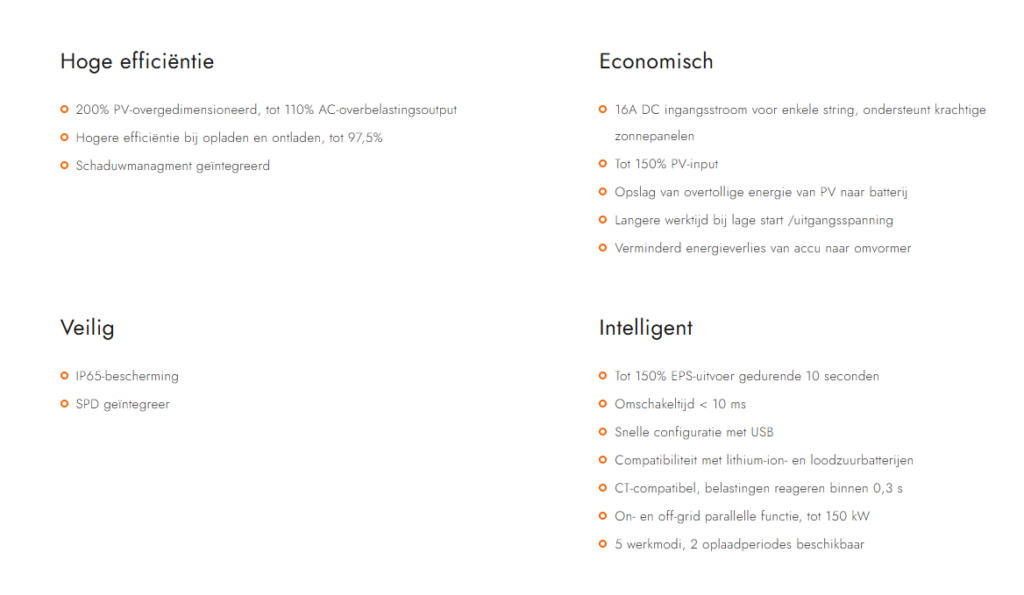 Gegevens x3 omvormer